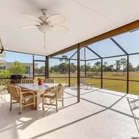 Sunny Port St Lucie Home Lanai And Golf Course View